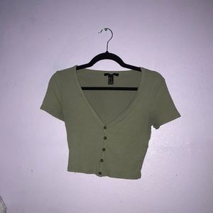 Deep V neck crop top